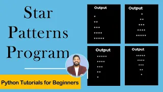 Star Patterns Program in Python Python Tutorials for Beginners Hindi