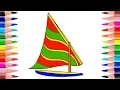 How to Draw Sail Boat Coloring Pages for Kids Boat Coloring Page coloring