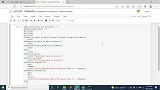 Python Program for date validation and to incremented date