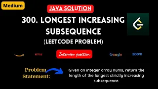 300 Longest Increasing Subsequence java solution