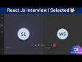 ReactJs Interview Selected ReactJs JavaScript Experienced