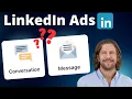 Difference between message and conversation ads on LinkedIn