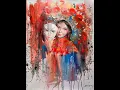 Download Lagu The painting process of drama characters with acrylic paint on canvas frame in traditional Chinese