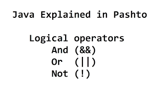 32 Logical Operators in Java