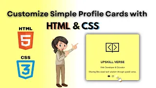 Build a Profile Card Using HTML CSS Beginner Mini Project for Web Developers
