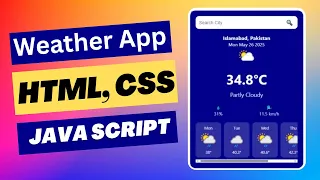How to Create a Weather App Using HTML CSS and JavaScript