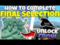 How To Complete The Final Selection And Unlock The Crow Project Slayers