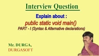 Explain about public static void main String args PART - I