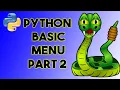 Python Menu Part 2 of 2 Calculator Functions