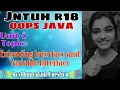 jntuh r18 oops Java programming unit2 extending interface and variable interface very important