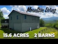 Mountain House on 15 6 Acres with 2 Barns For Sale Virginia Tennessee