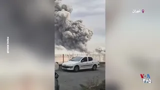 لحظه ثبت حمله موشکی و انفجار در نزدیکی فیلمبردار  تهران  دوشنبه ۱۱ اسفند دندنها