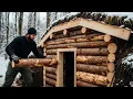 Download Lagu Building A STRONG Log Cabin Shelter In The Wilderness - Survival bushcraft