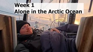 The first 7 days of a nonstop singlehanded circumnavigation of the Arctic