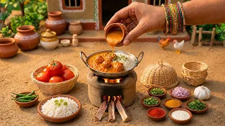 Special Butter Chicken Murgh Makhani Home Recipe 🐓🍛 Satisfying Masala Curry Food ASMR 😋 Tini Foodkey