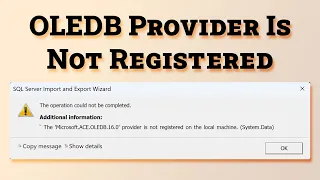 Fixing Microsoft ACE OLEDB 12 0 Provider Issue