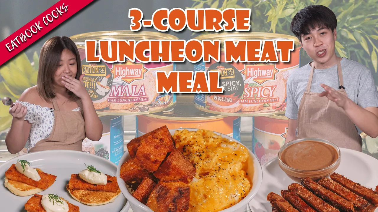 3-Course Meal With Ham Luncheon Meat   Eatbook 3-Course   EP 5