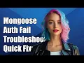 Mongoose Connection Authentication Failed Troubleshooting Guide Solutions