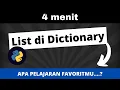 PART 19 - PELAJARAN KESUKAANMU List in Dictionary python
