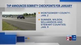 THP announces sobriety checkpoints for January