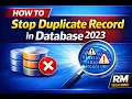 How To Stop Duplicate Records in Database Unique Constraint Primary Key Explained 2023