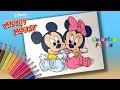 Childs Disney Mickey and Minnie Mouse Coloring Page Mickey Mouse and his friends coloring book