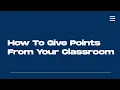 Staff Portal - My Classroom quick points