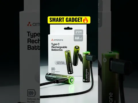 Ambrane Type-C Rechargeable AAA Battery | Type-C Rechargeable Battery | #shorts #remote #techgadgets