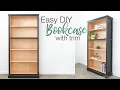 DIY Tall bookcase with Trim