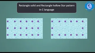 Star pattern for Rectangle solid and Rectangle hollow using C program