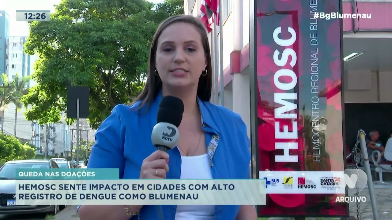 Hemosc sente impacto em cidades com alto registro de dengue como Blumenau