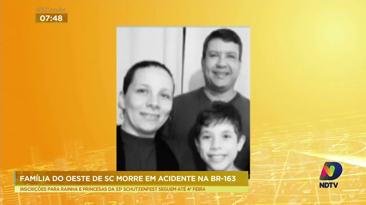 Família do Oeste de SC morre em acidente na BR- 163, em Mato Grosso