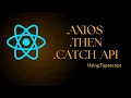React Axios to fetch API data using TS