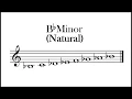 Bb Natural Minor Scale