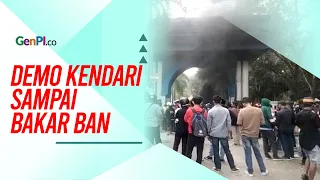 Unjuk Rasa Buruh TKBM Kendari, Kantor Gubernur Sultra Jadi Sasaran