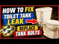 How to Replace Toilet Tank to Bowl BOLTS and Gasket - Fix Toilet Tank Water Leak