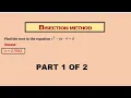 SOLVING ROOTS USING BISECTION METHOD PART 1 OF 2