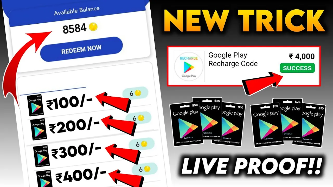 How To Get Google Play Gift Cards // Without Paytm Get Diamond In Freefire // Tamil