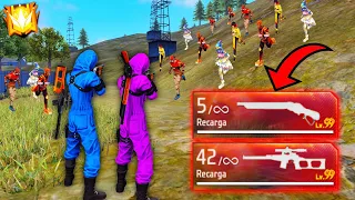ESTO PASO AL USAR SOLAMENTE ESTAS DOS ARMAS NIVEL 99 😱 FREE FIRE