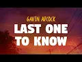 Download Lagu Gavin Adcock - Last One To Know (Lyrics)