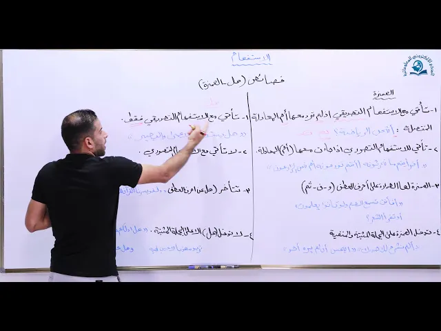 ⁣مادة اللغة العربية للصف السادس الاعدادي : الهمزة