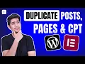 Bulk Duplicate Posts Pages CPT in WordPress - Save Time Instantly