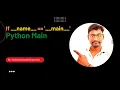 Python main if -