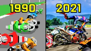 Download Evolution of CRASHES in MotoGP Games 1990-2021 MP3