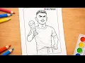 Cristiano Ronaldo Coloring Page Free FIFA 2026 Printable