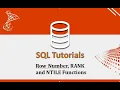 SQL Tutorials - 34 Row Number RANK and NTILE functions in SQL