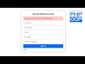 Complete User Login Registration using OOP PHP and MySQL database - Sign up