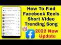 Lagu how to find facebook reels video trending song | facebook reels par trending song kaise pata kare