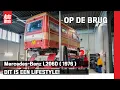 Lagu Mercedes-Benz L206D (1976) met Hebo-opbouw - Camper op de brug