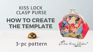 step by step how to draw kiss lock clasp purse pattern 3 pc pattern template project 03